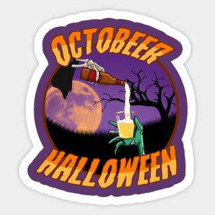 Octobeer Halloween Sticker